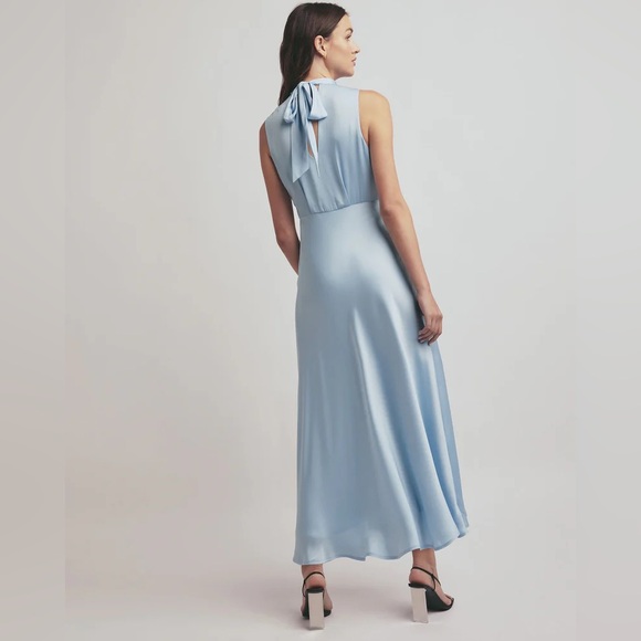 Favorite Daughter Women's Blue The Whisk Me Away Satin Dress size 4. - Picture 3 of 3